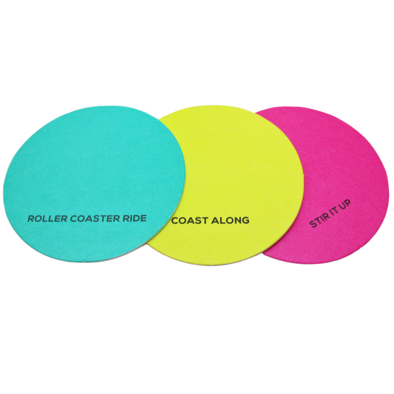 Custom Design Colorful Round Paper Coasters Printing